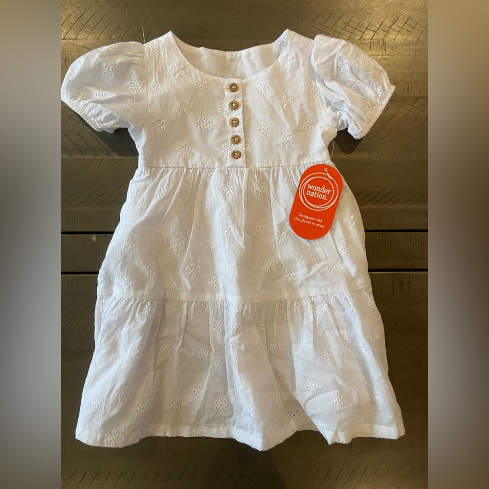 White toddler summer dress.